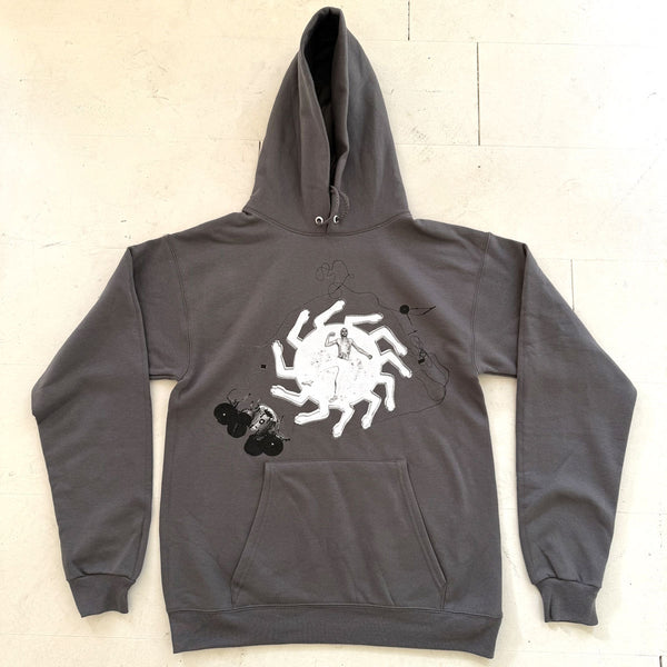 Grey Overhead Logo Hoodie