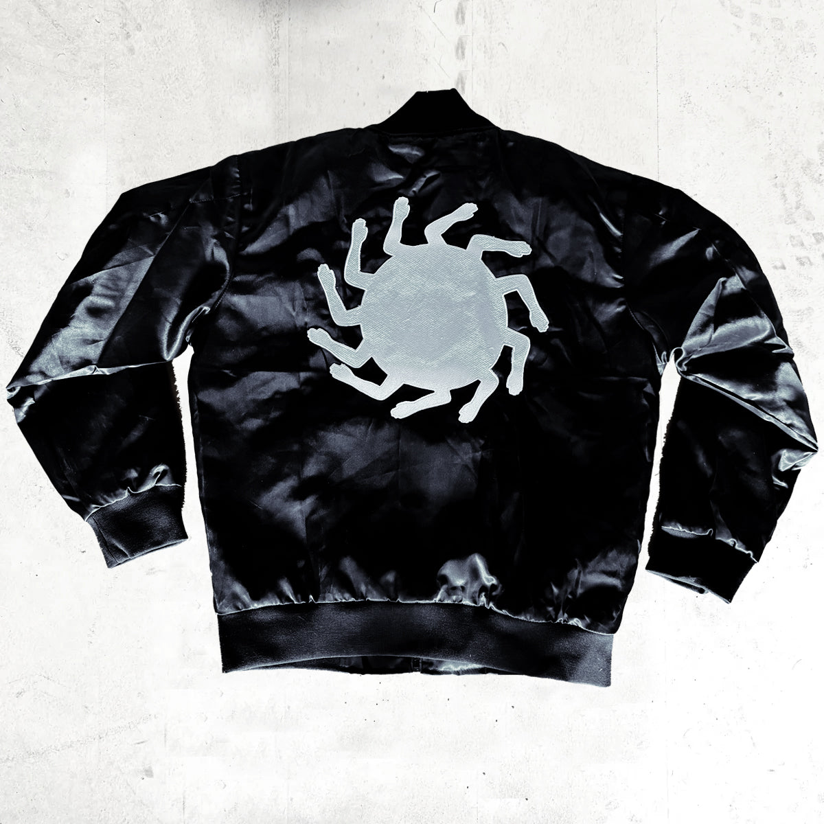 JMSN Satin Bomber Logo Jacket