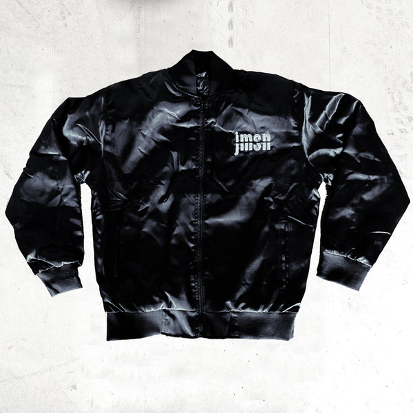 JMSN Satin Bomber Logo Jacket